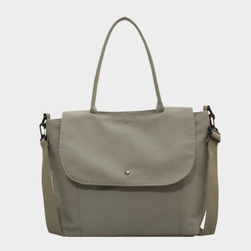 Large canvas tote bag for women with zipper and adjustable strap