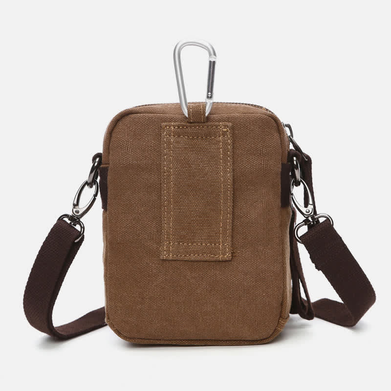 Belt Loop Holster Phone Purse - Small Canvas Crossbody Side Shoulder Bag