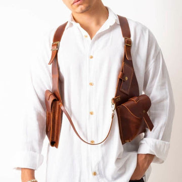 Medieval shoulder holster phone bag