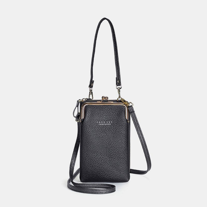 Multifunctional Kiss - Lock Crossbody Phone Bag