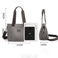 Women's Canvas Tote Shoulder Handbag – Casual Crossbody Purse Work Bag