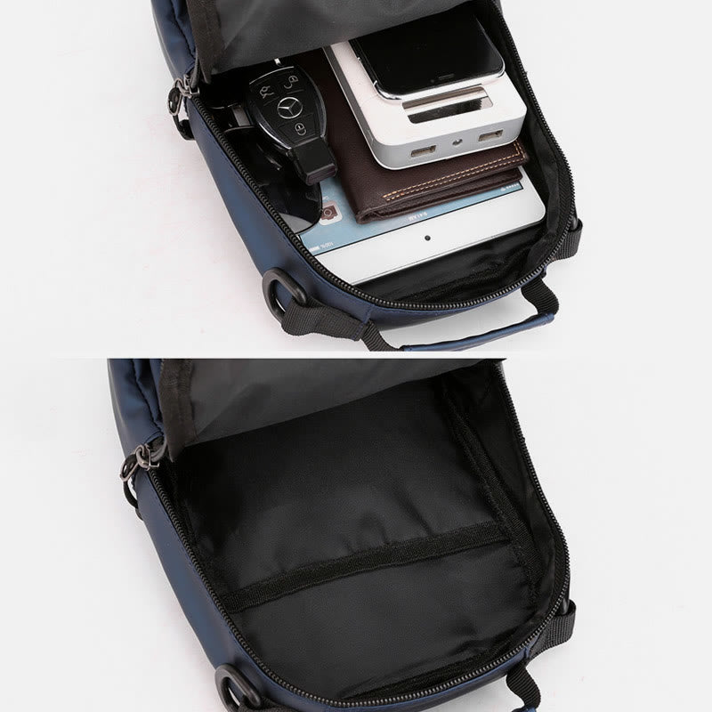 Men's waterproof crossbody sling travel bag