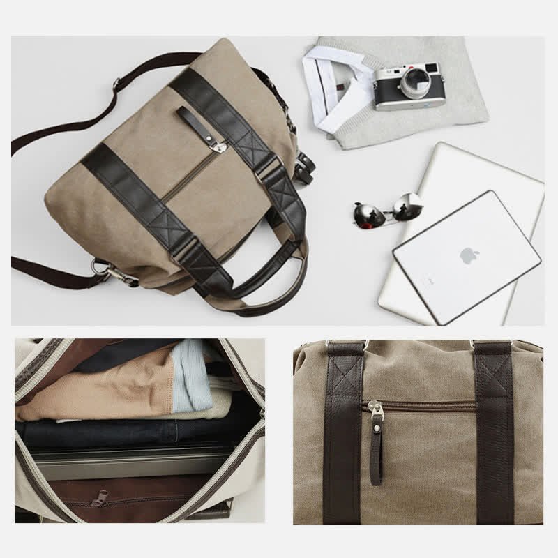 Canvas crossbody shoulder handbag for men and women