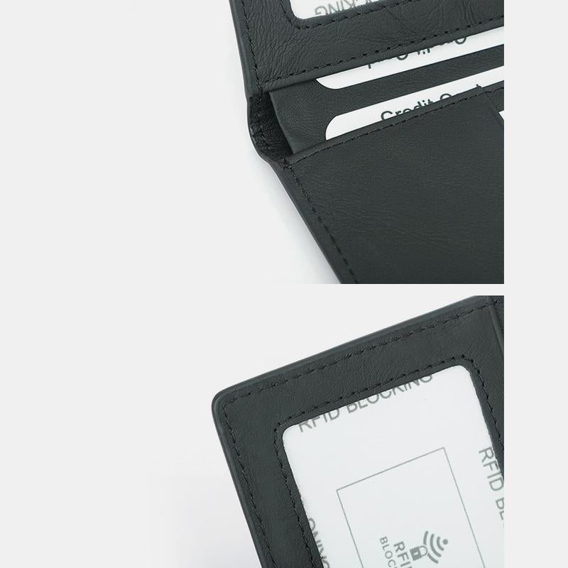 Genuine Leather RFID Blocking Slim Wallet