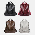 Women’s Leather Convertible Backpack Purse – Anti - Theft Travel Daypack & Shoulder Bag
