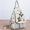 Multifunctional Large Capacity Floral Printed Canvas Backpack | Stylish & Practical for Travel, School, and Daily Use
