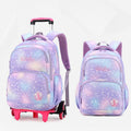 Durable Nylon Rolling Backpack for Kids – School Bag with Wheels, Adjustable Straps