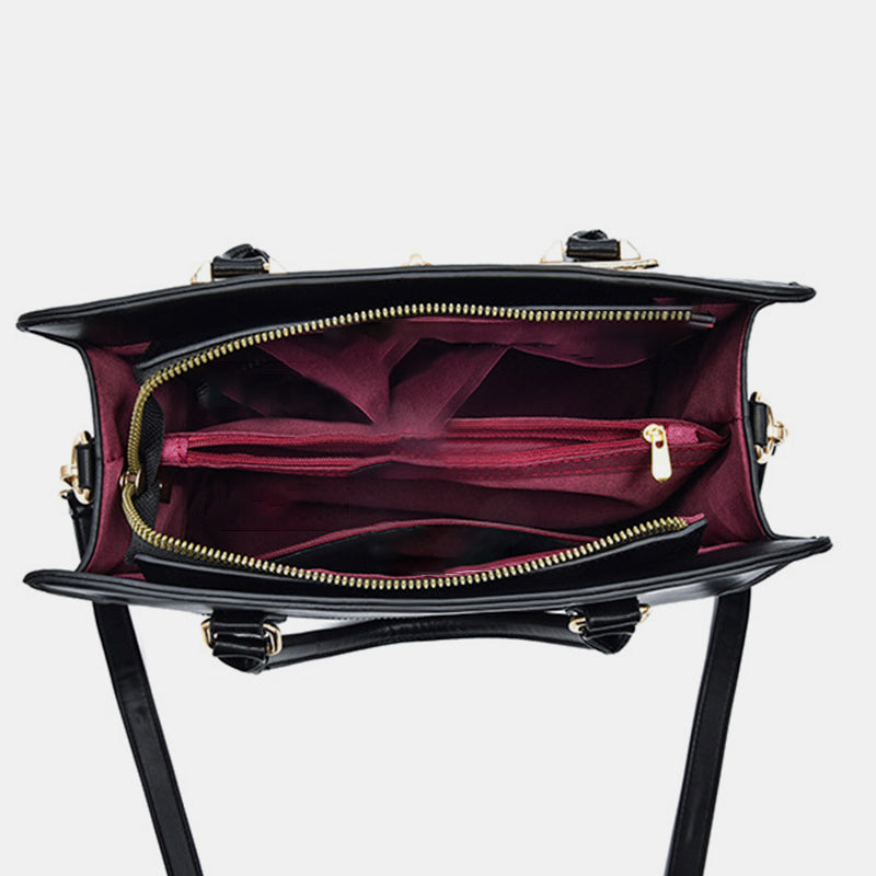 Women's vintage top-handle satchel work tote
