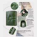 Genuine Leather Multifunctional Anti - theft Wallet for Women – RFID Protection, Card Slots & Zippered Coin Pocket