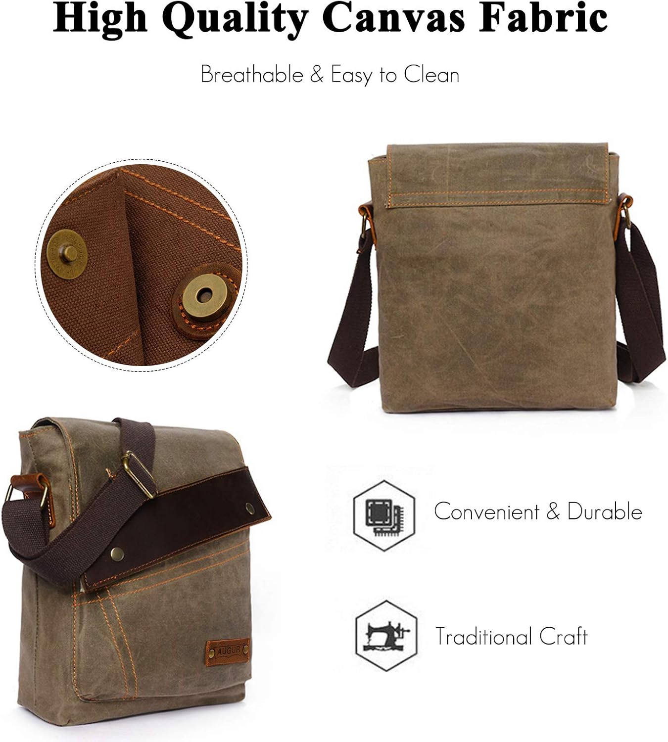 Business Messenger Canvas Shoulder Bag