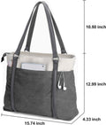 Women Laptop Tote Bag for Work – Lightweight Splice Canvas 15.6 Inch Handbag Purse