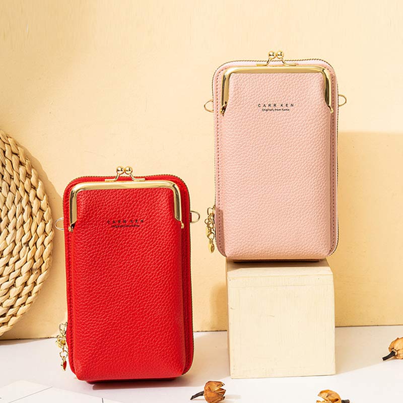 Women's Vegan Leather Crossbody Phone Purse with Card Slot | Stylish Shoulder Bag
