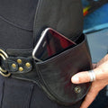 Medieval Leather Double Pocket Belt Bag – Vintage Hip Belt Waist Bag for Daily and Festivals