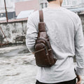 Large Capacity Genuine Leather Sling Bag for Men – Versatile Crossbody Chest Bag