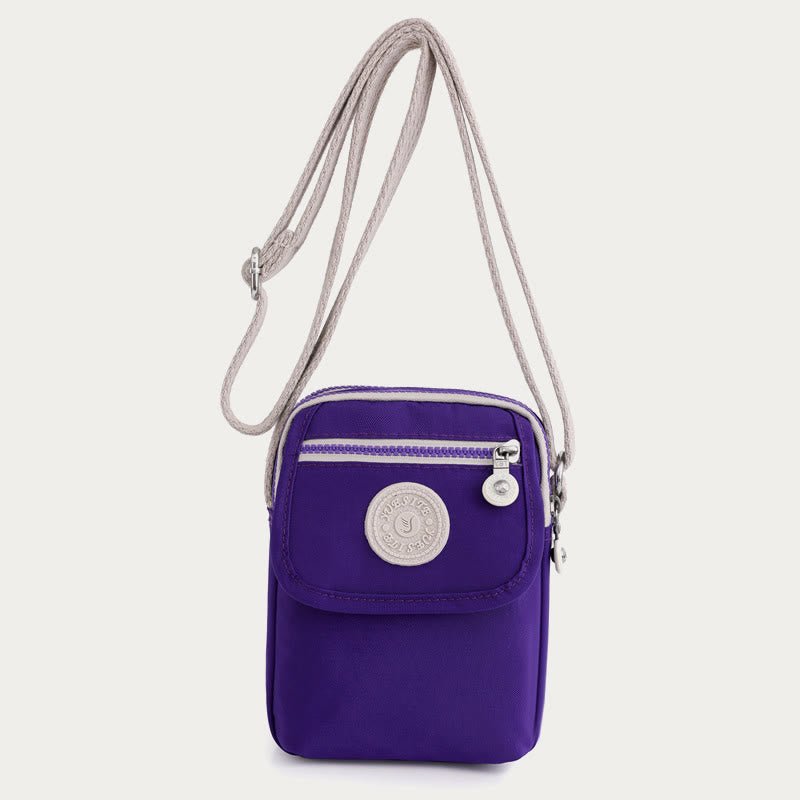 Mini Crossbody Bag – Waterproof Nylon Simple Solid Color Shopping Bag