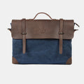Messenger Bag for Men – Canvas Vintage Crossbody Handbag with Crazy Horse Leather, Casual Business Document Bag