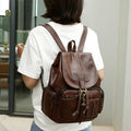 Vegan Leather Backpack for Women – Vintage Casual Daypack Purse for Ladies & Girls
