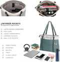 Women Laptop Tote Bag for Work – Lightweight Splice Canvas 15.6 Inch Handbag Purse