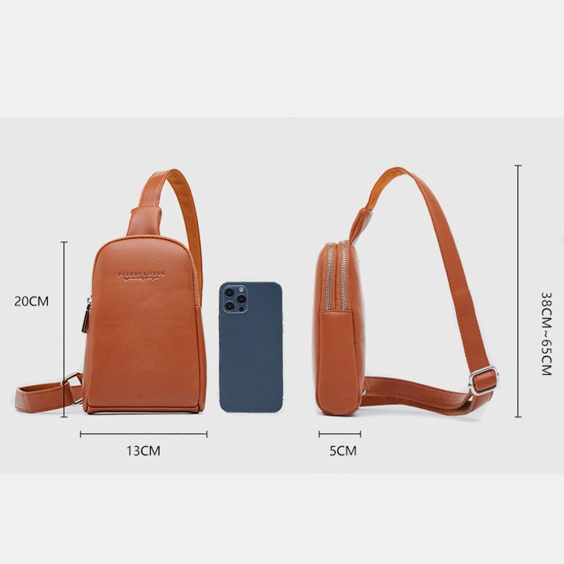 Lightweight Casual Sling Bag for Women – PU Leather Small Crossbody Backpack