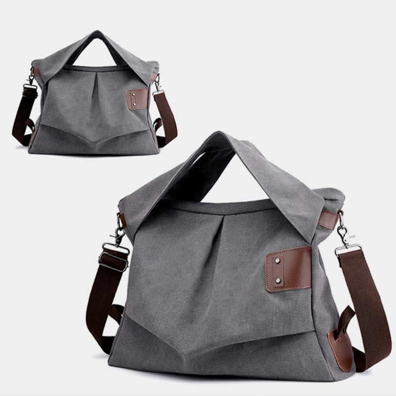 Large Capacity Canvas Handbag for Women – Crossbody Tote & Hobo Bag