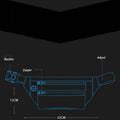 Waterproof Waist Bag for Men & Women – Large Chest Sling Bag with Adjustable Strap