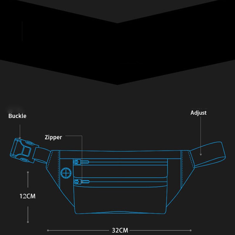 Waterproof Waist Bag for Men & Women – Large Chest Sling Bag with Adjustable Strap