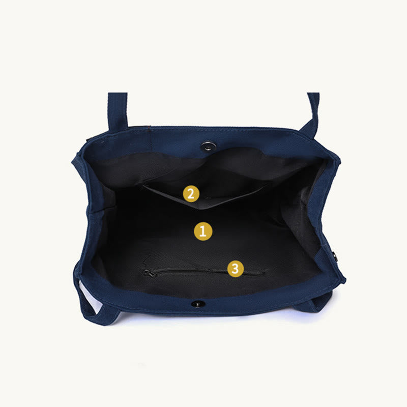 Women's minimalist print daily commuter tote bag