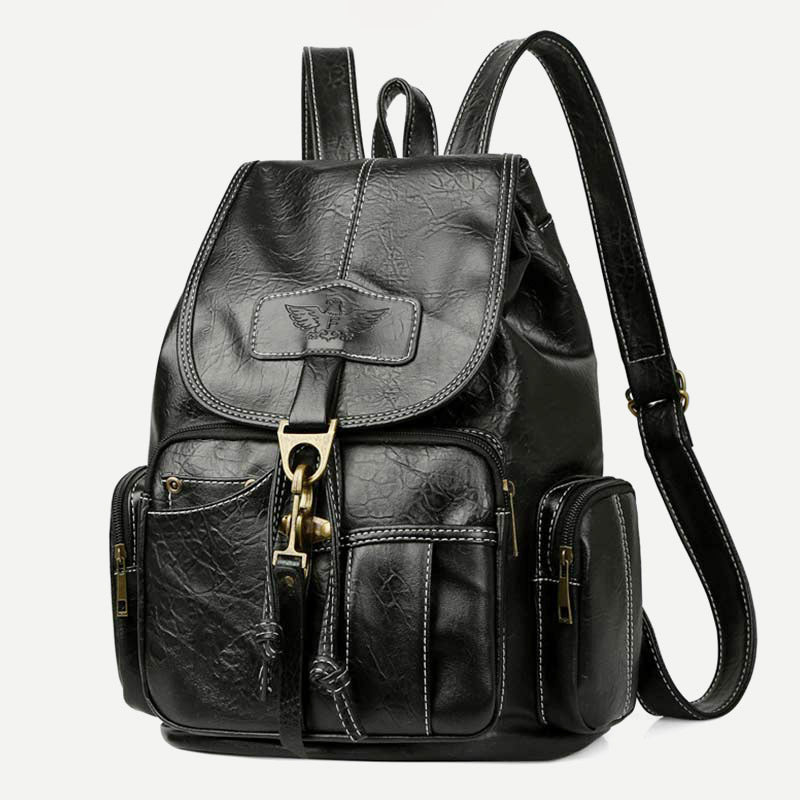 Vegan Leather Backpack for Women – Vintage Casual Daypack Purse for Ladies & Girls