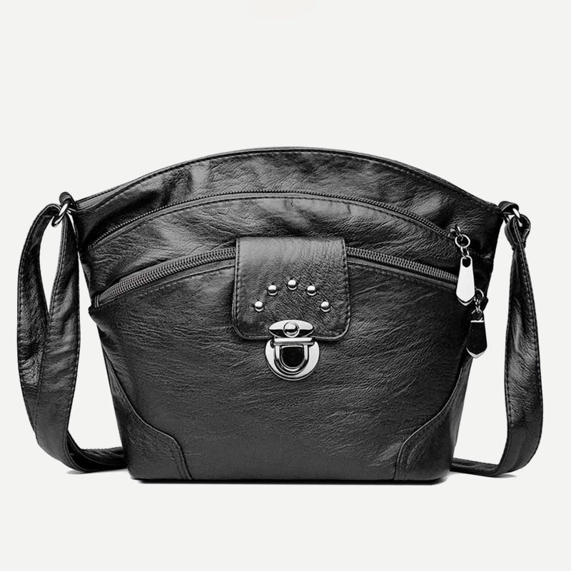 Women's retro faux leather crossbody bag
