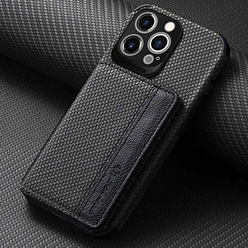 RFID Blocking Phone Case Wallet with Card Holder Kickstand for iPhone