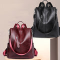 Women’s Leather Convertible Backpack Purse – Anti - Theft Travel Daypack & Shoulder Bag
