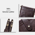 RFID Anti - Theft Large Capacity Genuine Leather Wallet with Chain – Secure & Stylish