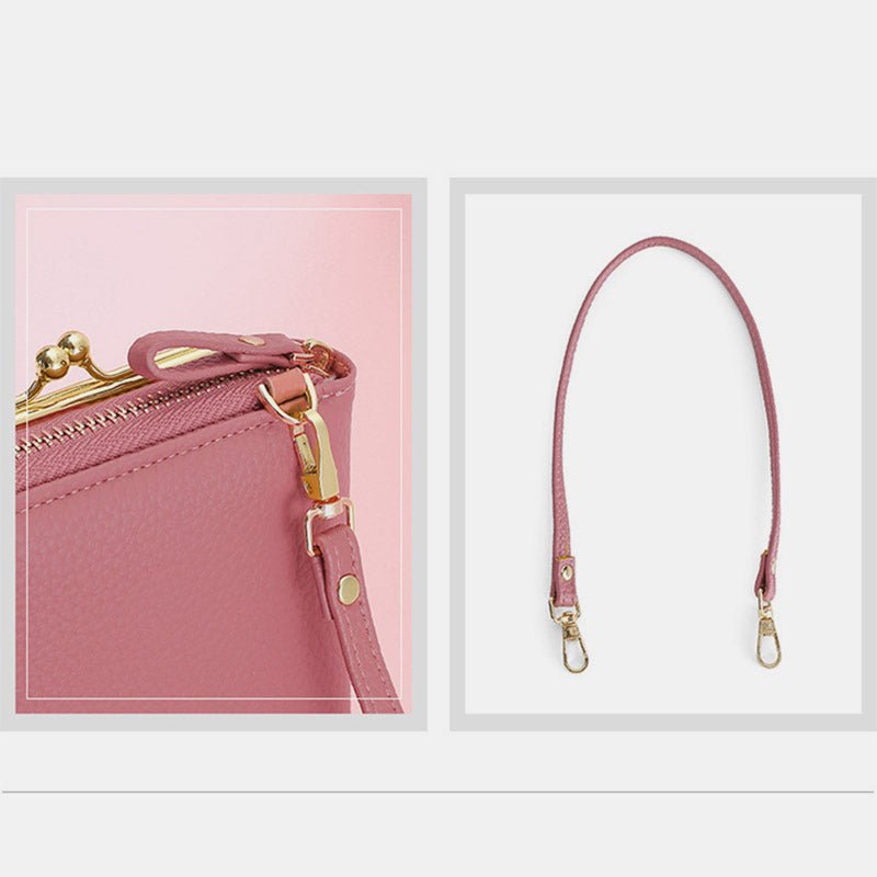Multifunctional Kiss - Lock Crossbody Phone Bag