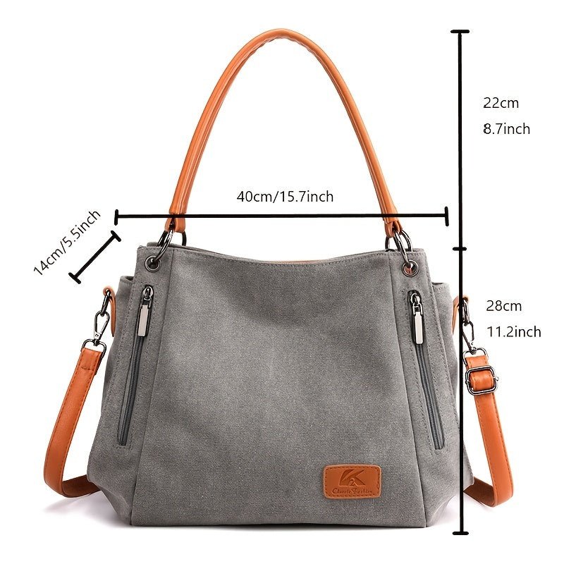 High - Quality Canvas Large Capacity Tote Bag – Perfect for Everyday and Travel