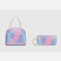3Pcs Tie - Dye Girls Backpack Set – Canvas School Bookbag, Lunch Bag & Pencil Case for Students, Women, and Teens