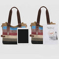 Multifunction Color Block Canvas Tote Bag | Hobo Shoulder Bag & Crossbody Purse