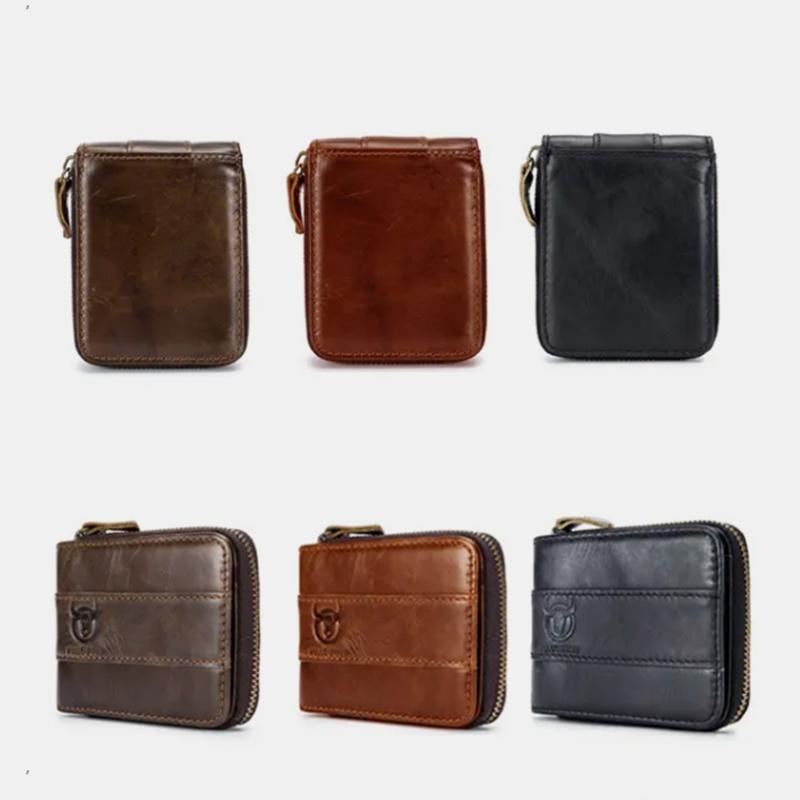 RFID Antimagnetic Vintage Genuine Leather Wallet