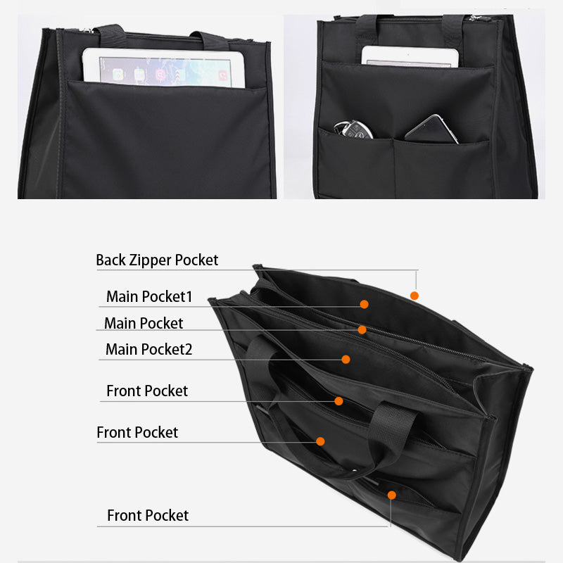 Unisex Lightweight Multi - Pocket Waterproof Tote Bag – Ideal for Daily Use, Travel & Business