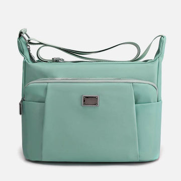 Women's plaid waterproof nylon crossbody tote bag