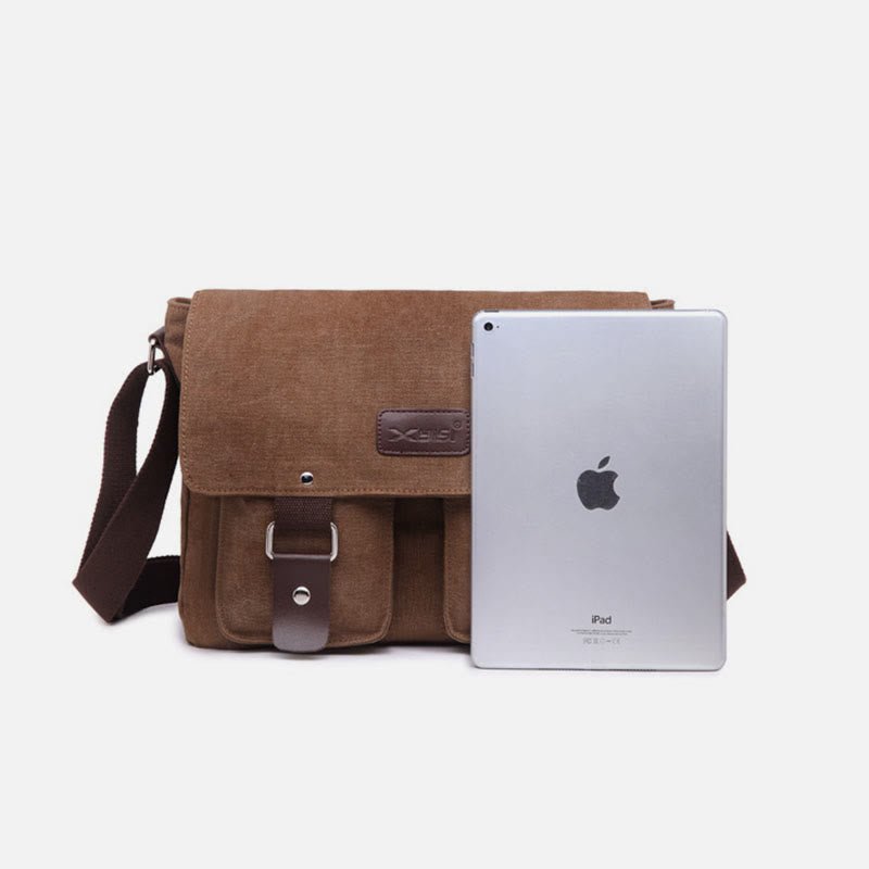Messenger Bag for Men – Large Capacity Canvas Shoulder Bag for Casual & Daily Use