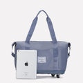 Tote Bag for Travel with Pull Rod & Oblique Folding Storage – Large Capacity Nylon Travel Sleeve