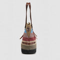 Multifunction Color Block Canvas Tote Bag | Hobo Shoulder Bag & Crossbody Purse