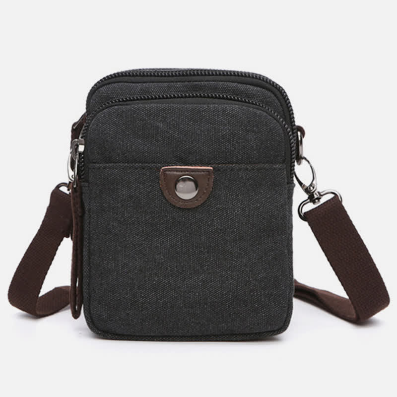 Belt Loop Holster Phone Purse - Small Canvas Crossbody Side Shoulder Bag