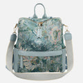 Women's retro houndstooth canvas backpack