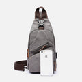 Canvas Sling Bag Crossbody Backpack – Casual Rucksack with USB Charging Port