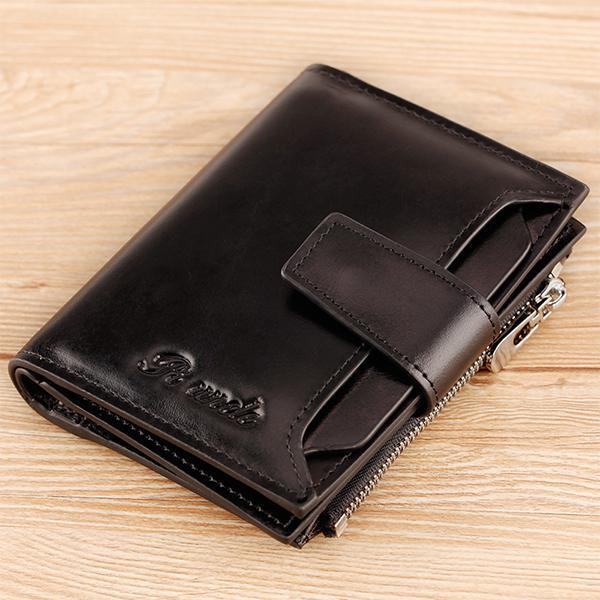 RFID Large Capacity Genuine Leather Multi - Card Wallet – Secure, Stylish, and Practical