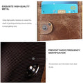 Men’s Genuine Leather RFID Wallet – Multi - Card & Coin Pockets, Zipper & Buckle Closure
