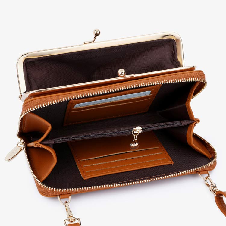 Small crossbody phone bag and clutch wallet