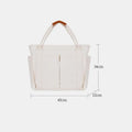 White large canvas tote bag dimensions 45 by 15 by 34 centimeters