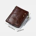 RFID Anti - theft Genuine Leather Multi - slot Bifold Wallet for Men - Stylish Business Wallet